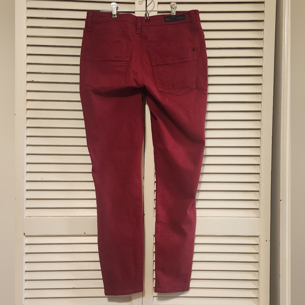 Rock & Republic Kashmiere Red Wash Denim Legging 12 - Picture 3 of 6